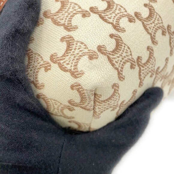 CELINE museum bag TriompheCanvas/Leather Natural/Tan 194542 - Picture 4 of 16